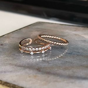 Beautiful Rose gold ring + rope ring for free ✨